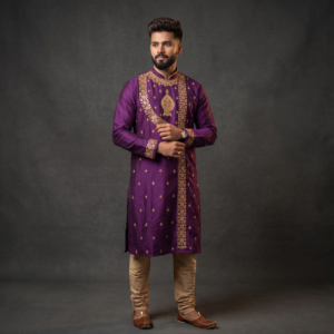 houseofviraj_purple_zerdosi_men_kurta