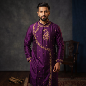 houseofviraj_purple_zerdosi_men_kurta